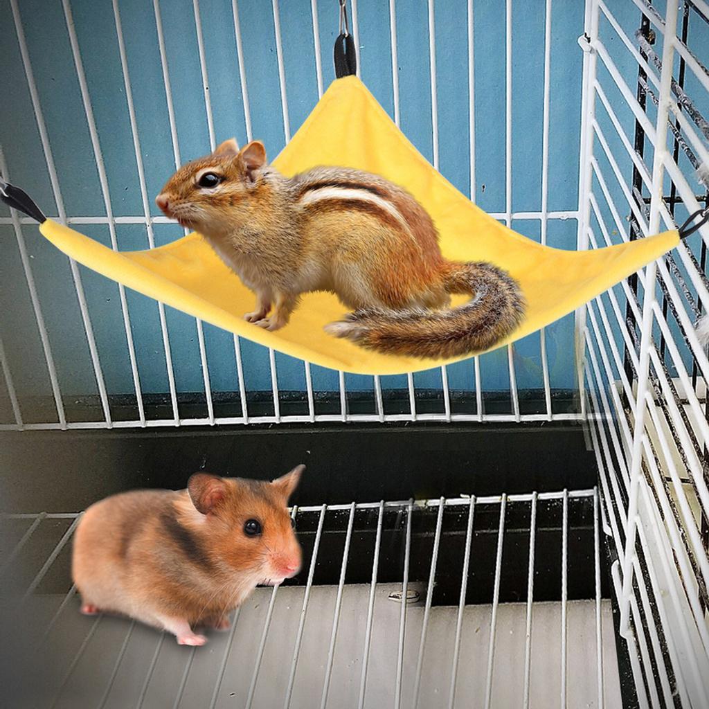 Small Pet Triangle Hammock Hanging Bed for Squirrel Hamster Sugar Glider Guinea Pig