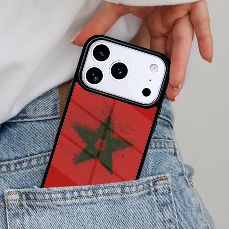 Flag of Morocco Phone Case for iPhone 16e 15 14 13 12 17 Pro Max Plus Air 17pro Cover Coque