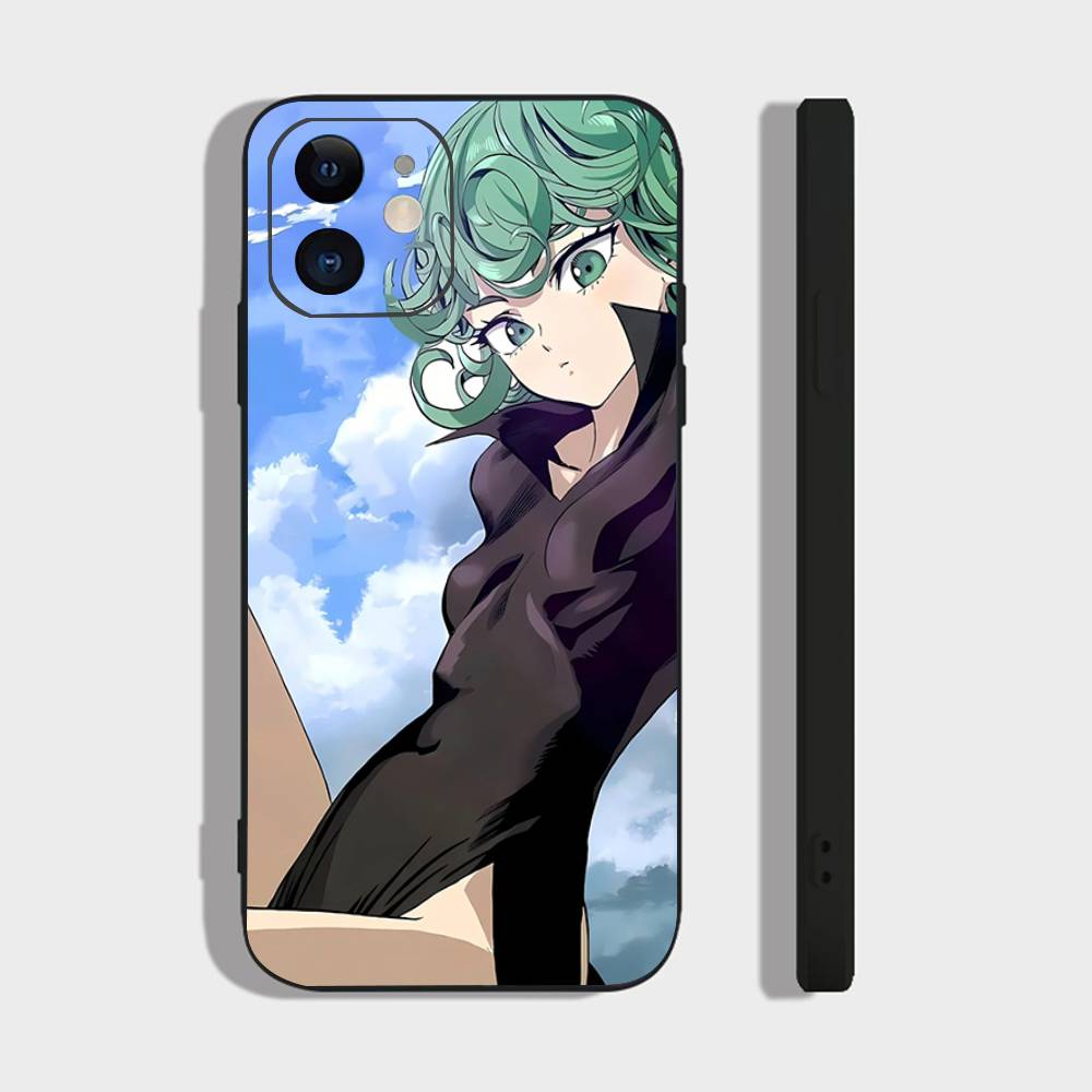 Senritsu No Tatsumaki Anime One Punch Man Phone Case For IPhone 17 Air 16 15 14 13 Pro Max 11 12 Black Silicone Cover