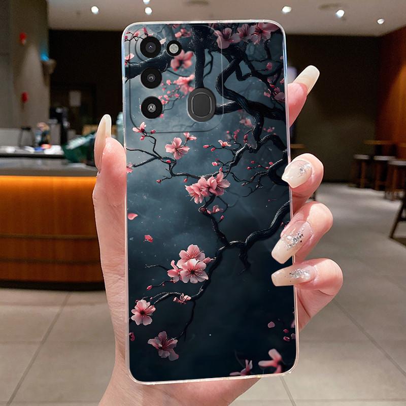 

Back Cover For Tecno Spark 8C Case Clear Luxury Fashion Aesthetic Butterfly Flower Soft TPU Silicone Phone Case Tecno KG5k KG5j Tecno Spark 8C