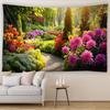Grote Tuin Bos Tapijt Hippie Natuurlijk Landschap Wandkleed Landschap Multi-Maat Kunst Muurdoek voor Huisdecoratie
