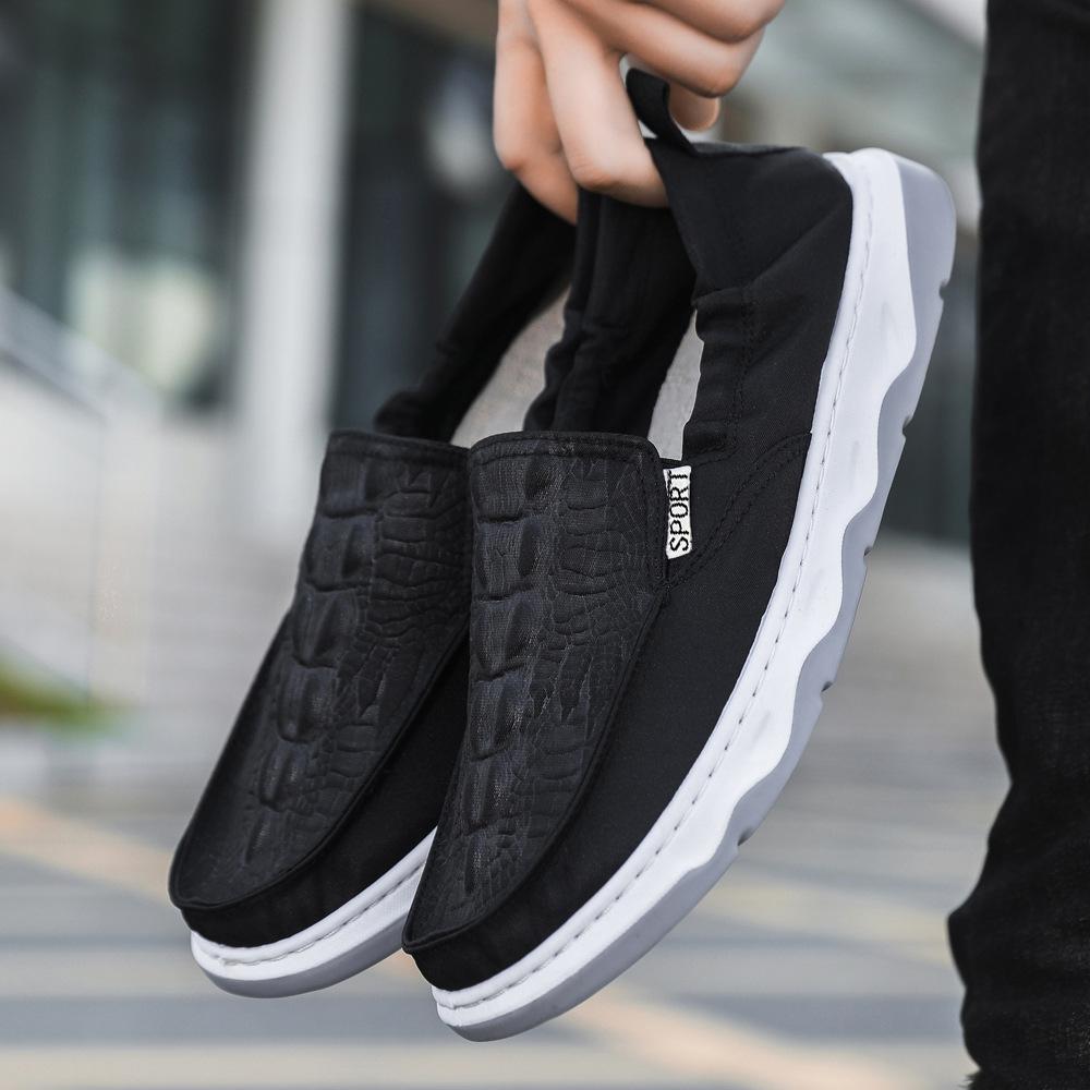 Four Seasons New Men's Low-top Breathable One-Pedal Casual Soft-soled Manual Online Deodorant and Wear-resistant Lightweight Versatile Shoes