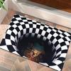 Halloween Non Slip Pumpkin Floor Mat Scary Bathroom Carpet for Indoor Living Room Kitchen Halloween Party Decoration Rug
