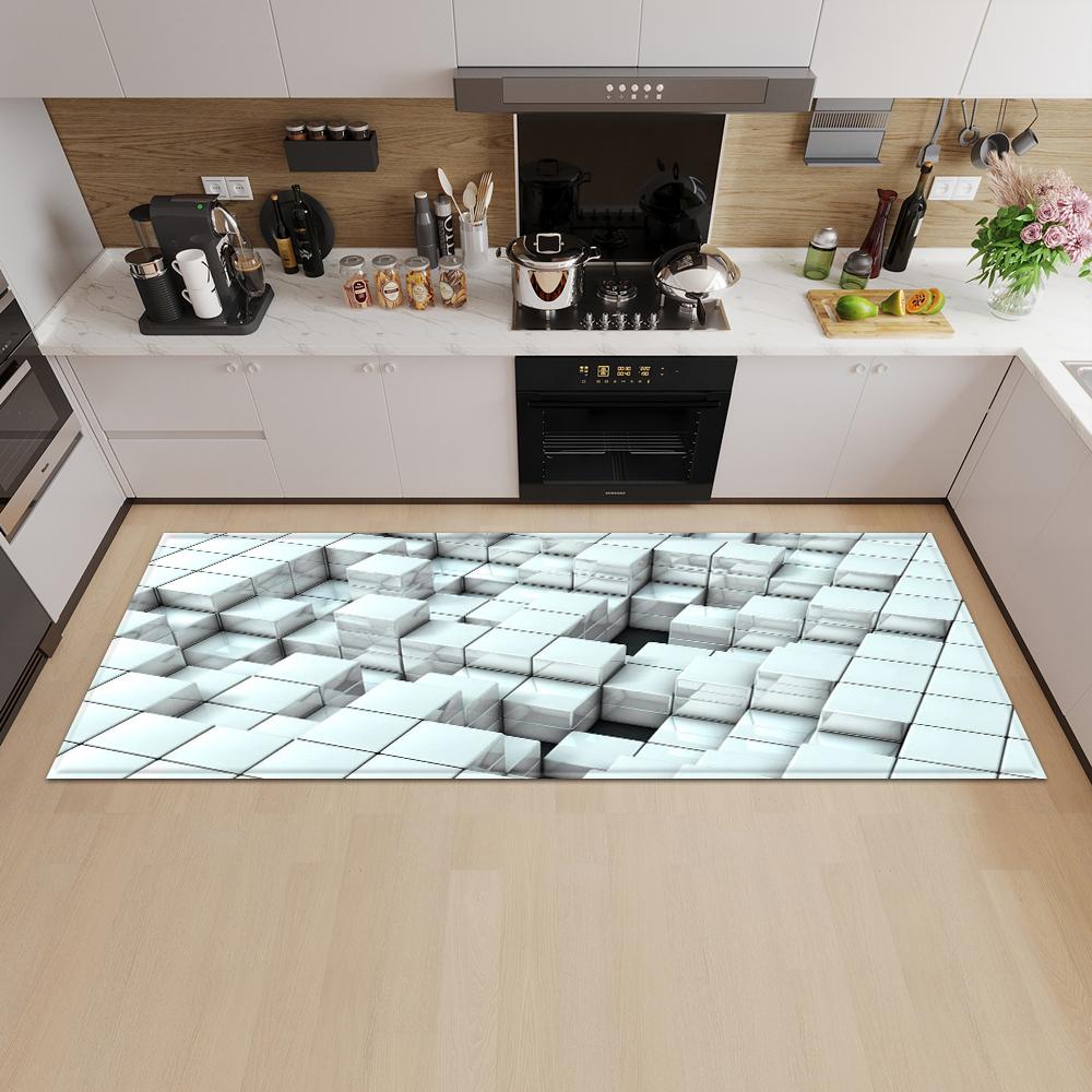 Entrance Door Mat Kitchen Bedroom Carpet Non-slip Floor Corridor Balcony Carpet Modern Pattern Floor Mat Can Be Customized