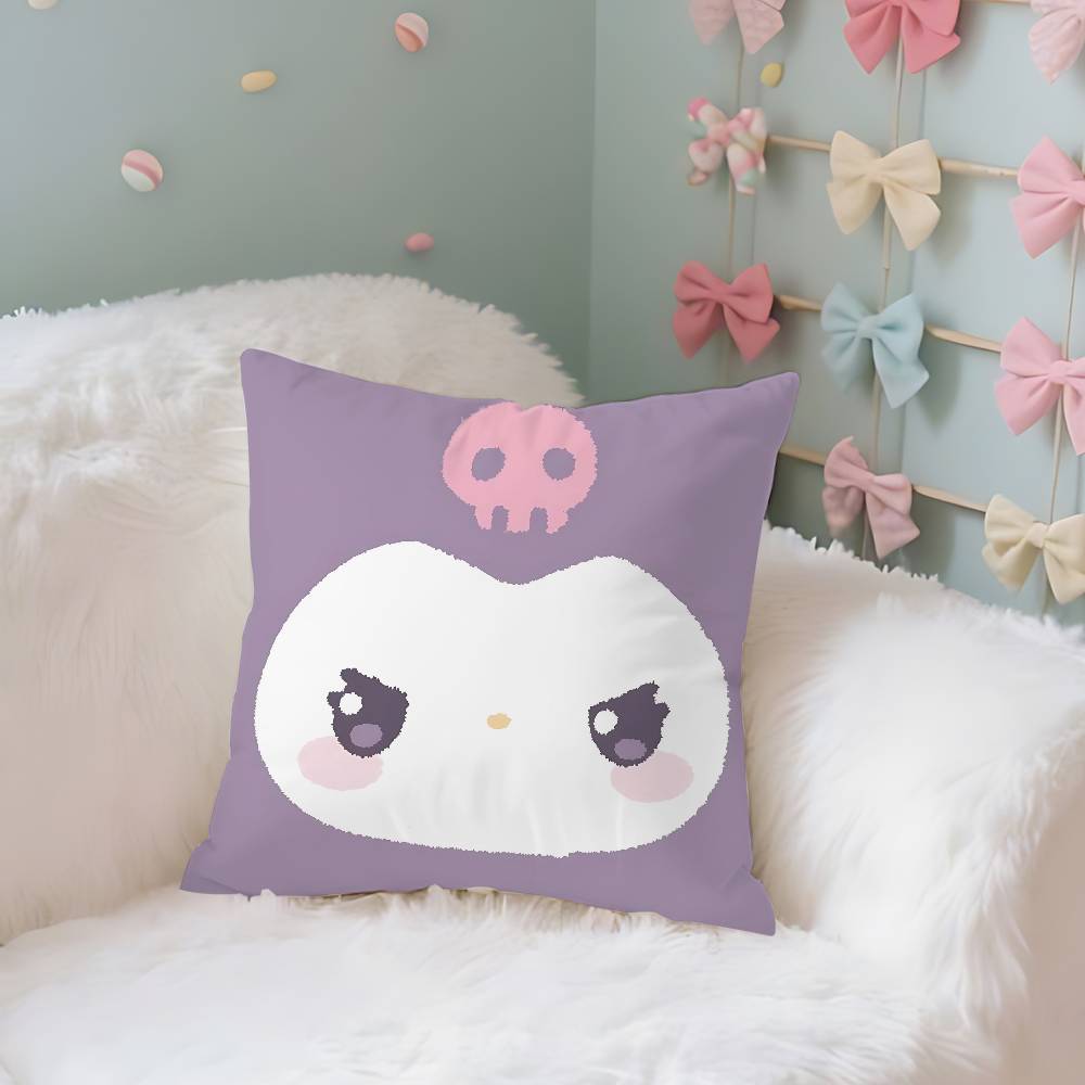 CuteSsanrioSkawaii Case Plush Fabric Soft Pillowcase Double Sided Print Cushion Cover Household Gifts