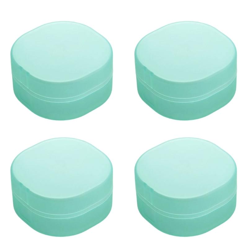 Compact Plastic Makeup Cotton Storage Box Square Design Clear Container Dustproof Lid For Small Spaces Travel