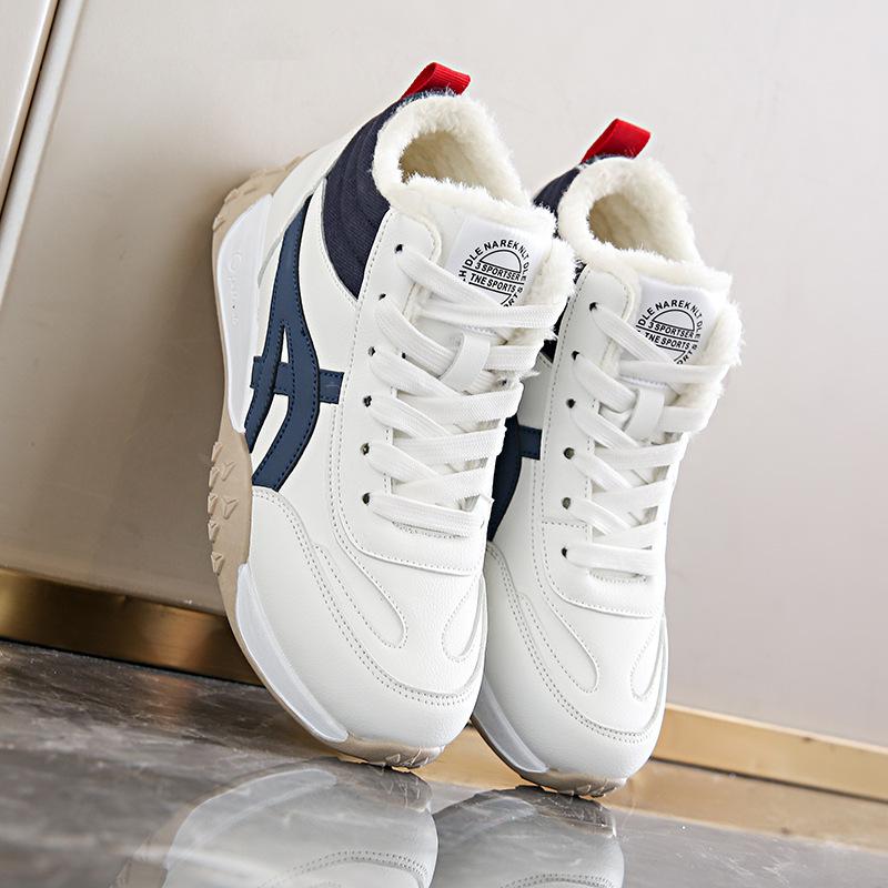 High-top sports shoes women's new winter velvet thickened warm moral training shoes thick-soled non-slip casual sports shoes