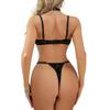 Autumn and winter mesh flocking printing sexy underwear seduction perspective suit sex underwear women