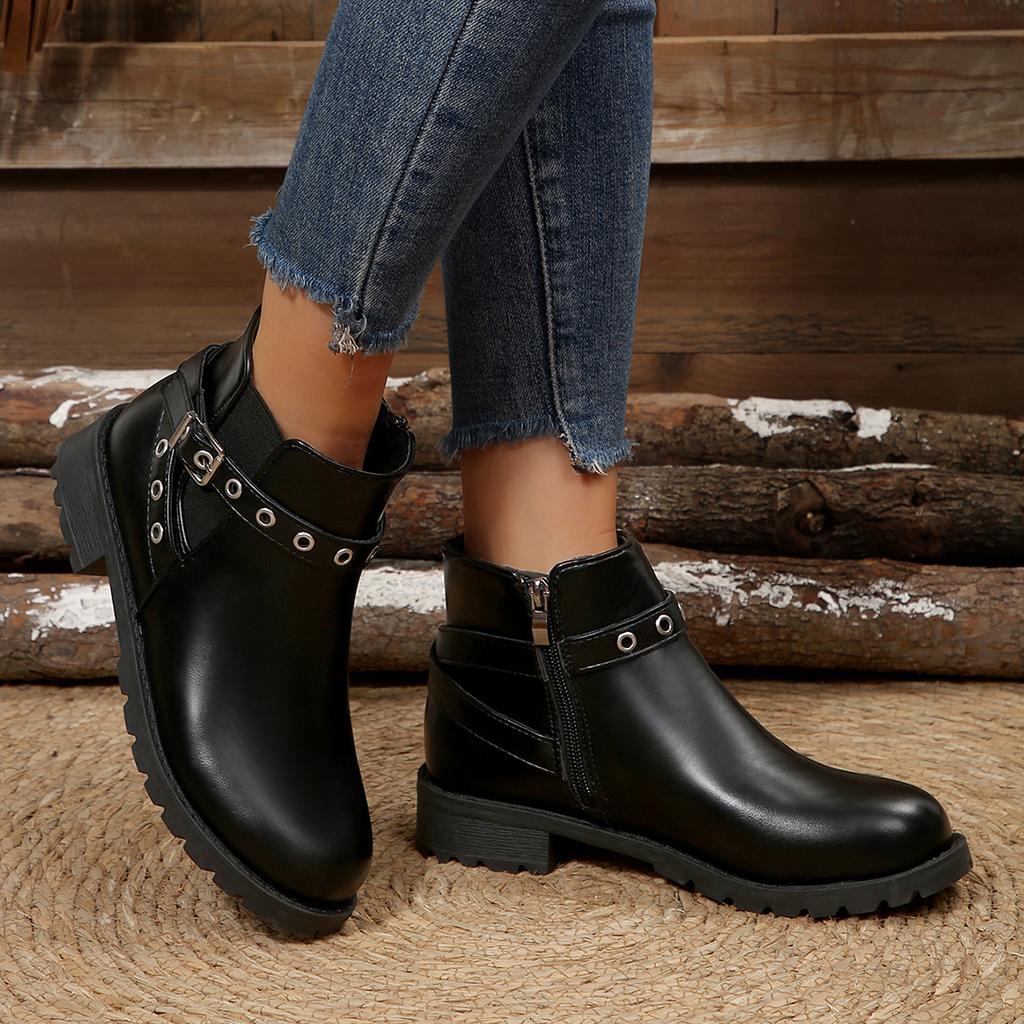 Fashion Women 2025 New Non-slip Ankle Boots Winter Outdoor Comfortable Shoes Women Retro Trend Slip on Platform Boots Zapatos De Mujer
