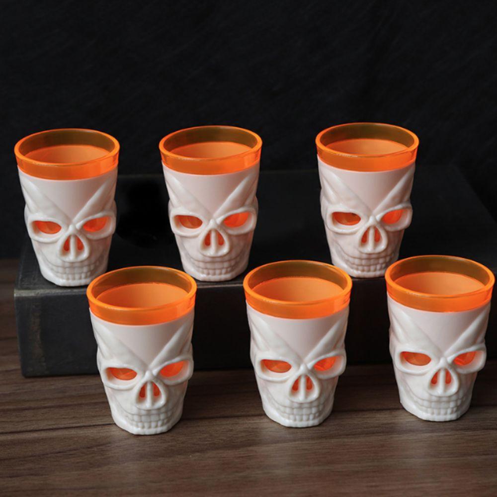 LED Light Skull Head Glowing Wine Cup Double Layer Design Drinking Mug Bar