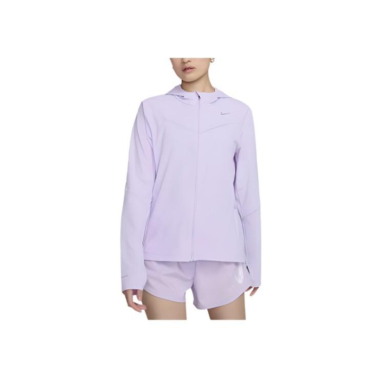 

Nike Куртка для бега Swift UV Solid Logo Reflective Design Casual Hooded Women Jacket Violet FB7481-512 S