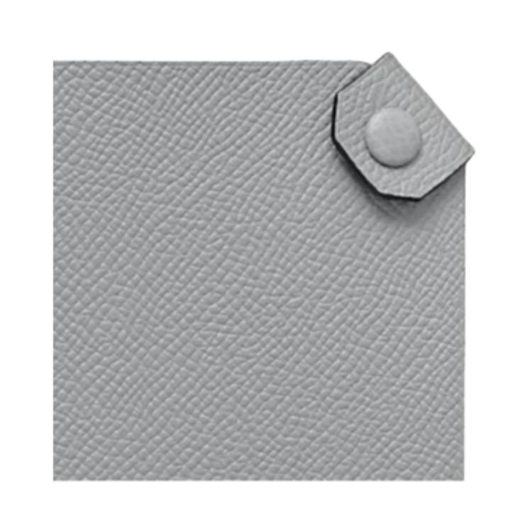 Hermes Tarmac 10 Silver Buckle Epsom Calfskin Passport Holder Men accessories Gray H057946CKP0