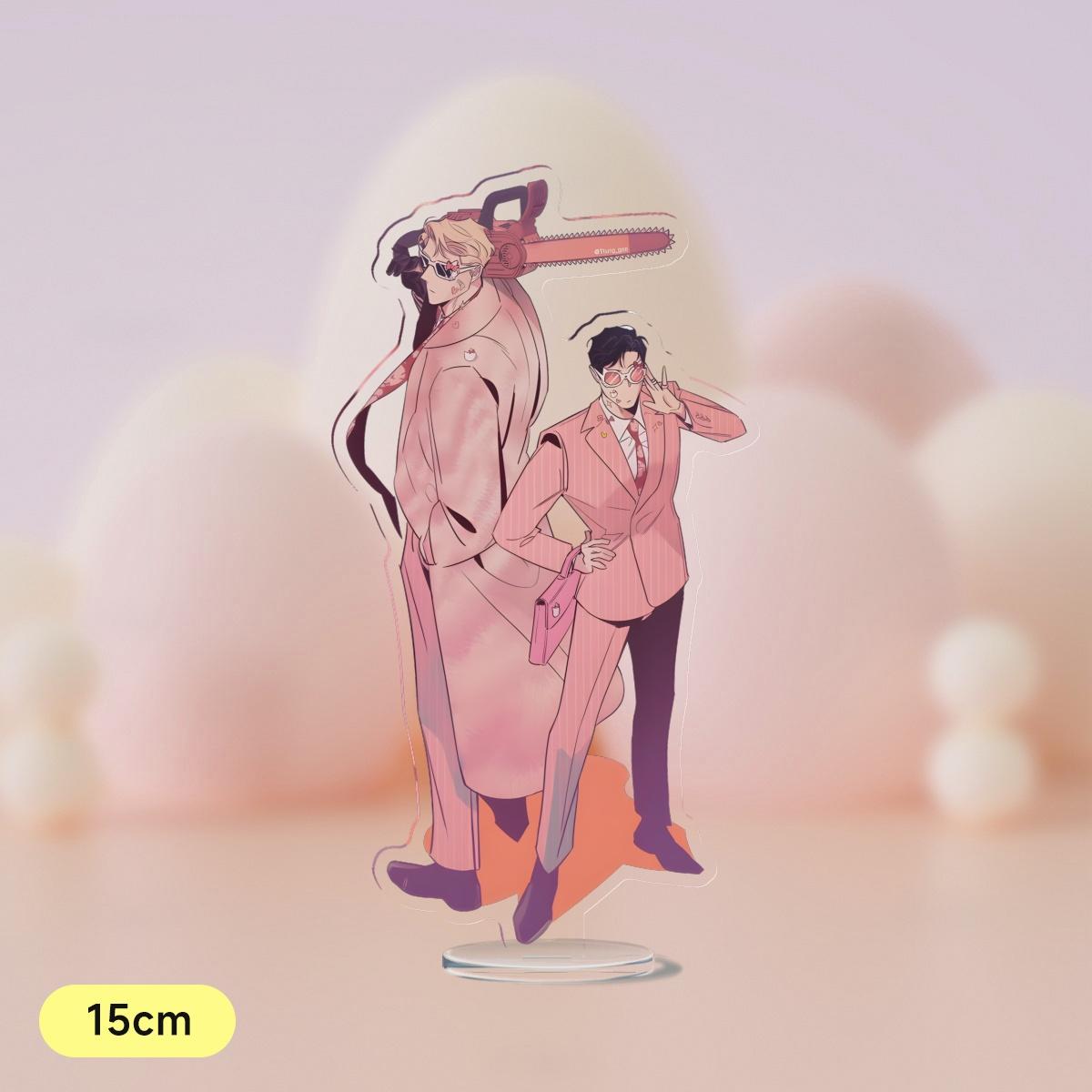 

Korean Anime Champagne and Roses Acrylic Stand Cartoon Figures Zheng Yiyuan Standing Desktop Collection For Students Prize 15CM 15 cm