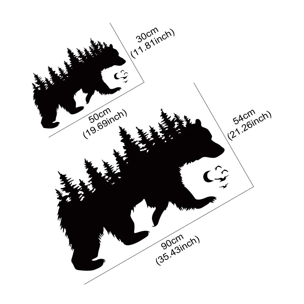 Bear Nature Forest RV Vinyl Decal Car Body Sticker Motorhome Caravan Van Camper Personalized Auto Decoration Decal Accessories