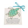 Sea Turtle Ornament with Card Sea Glass Turtle Gifts for Women Turtle Lovers Christmas Tree Hanging Decoration for Indoor Outdoor Home Decor