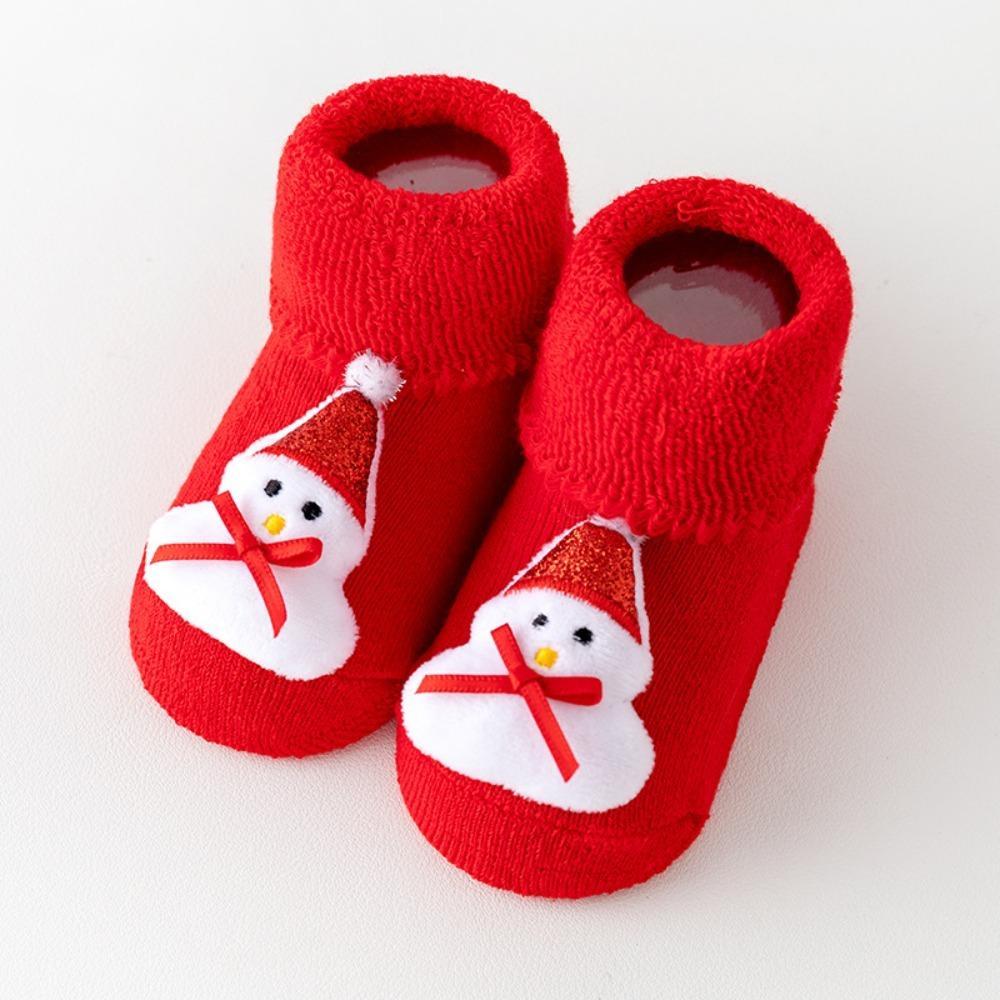 

Носки детские с рождественскими элементами, мягкие детские чулочно-носочные изделия, нескользящие напольные носки для малышей, для мальчиков и девочек Style 5