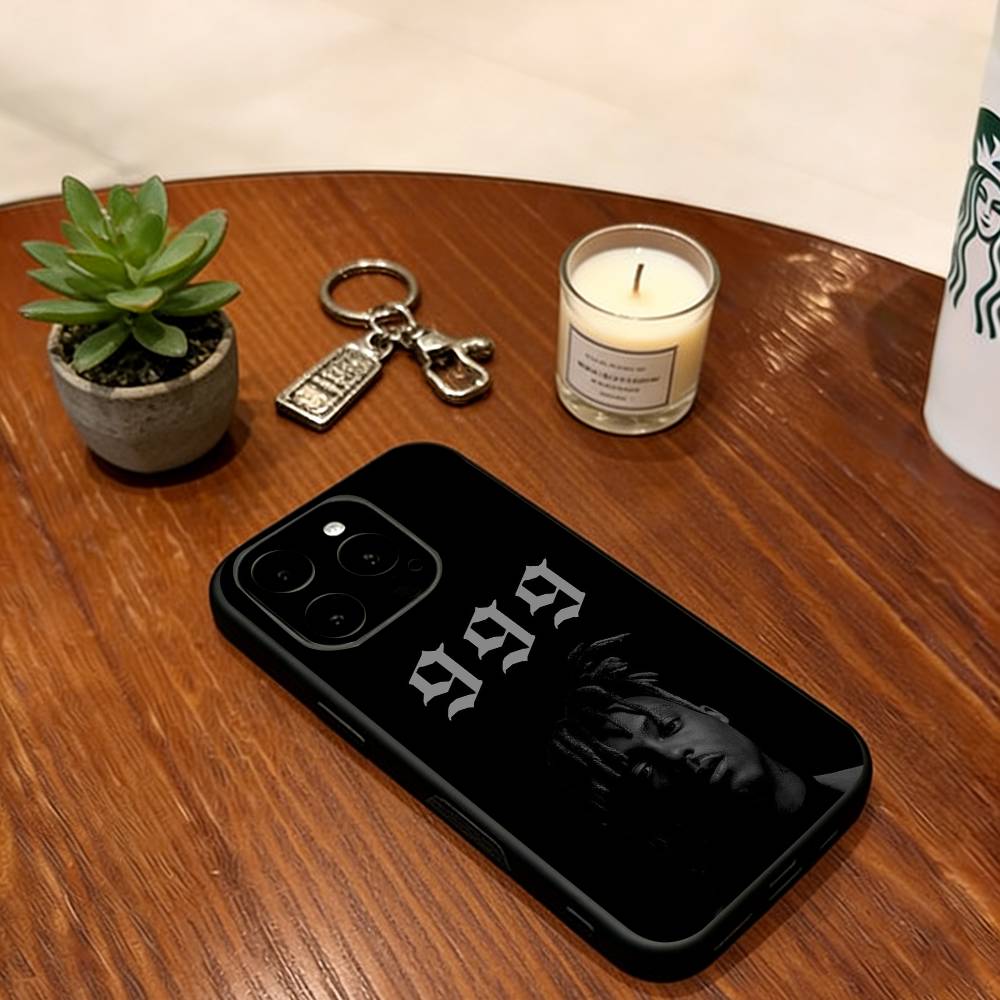 Juice Wrld 999 Phone Case For iPhone 17,16,15,14,13,12,11 Plus,Pro Max,XS,Soft Silicone Black Cover