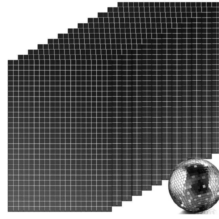 Self Adhesive Mirror Tiles 10x15cm Size with 5x5mm Tiles for DIY Projects and Home Decoration Elegant Wall Sticker