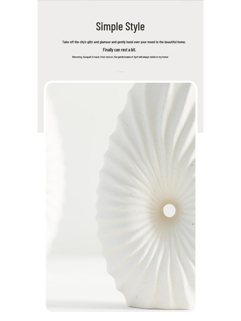 Creative Soft Style Pointed Mouth Ceramic Vase - Simple Desktop Ornament
