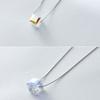 New Fashionable Simple Square Sugar Pendant Korean Edition Necklace Clavicle Chain Necklace