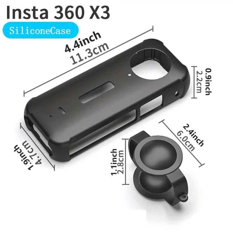 Silicone Case For Insta360 X3 Camera, Scratch Proof Protector Guards Lens Cover Cap For Insta360 X3 Action Camera Accessories