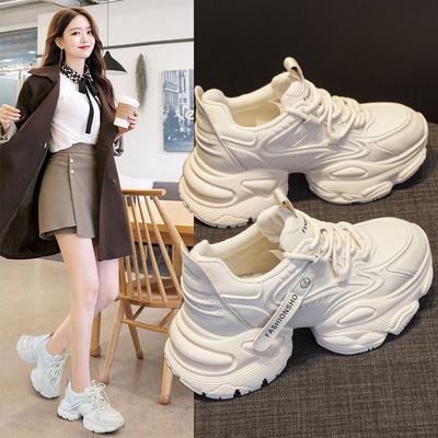 Luftpolstersohle Dad-Schuhe Damen 2025 Herbst neue dicksohlige Schuhe mit Absatz Sport- und Freizeitschuhe Damen funktionale Windtanzschuhe