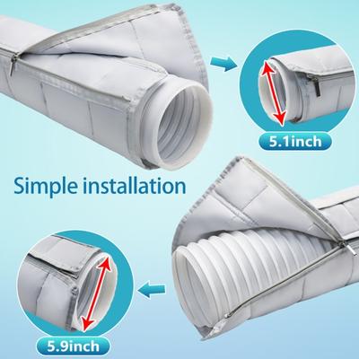 Thermal Insulated Air Conditioning Hose Sleeve Portable Air Conditioning Units Washable Vent Cover Adapter Sleeve