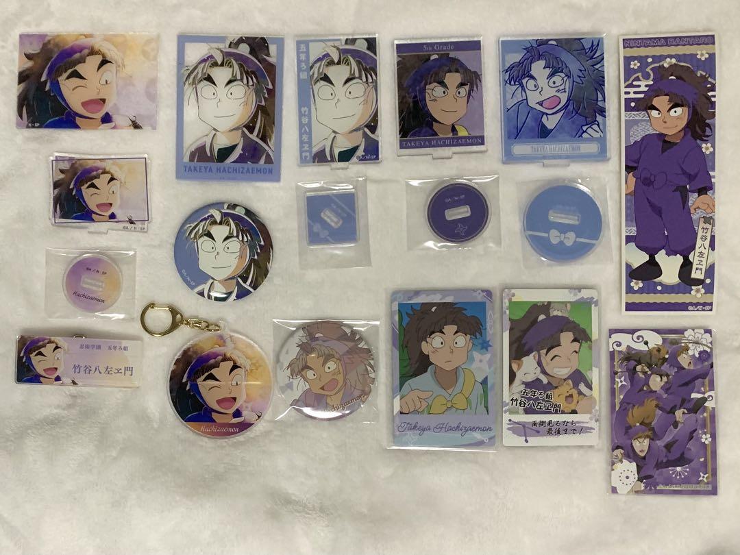 

[USED] Nintama Rantaro Takeya Yazaemon Ani-Art can badge, acrylic stand, and bonus card