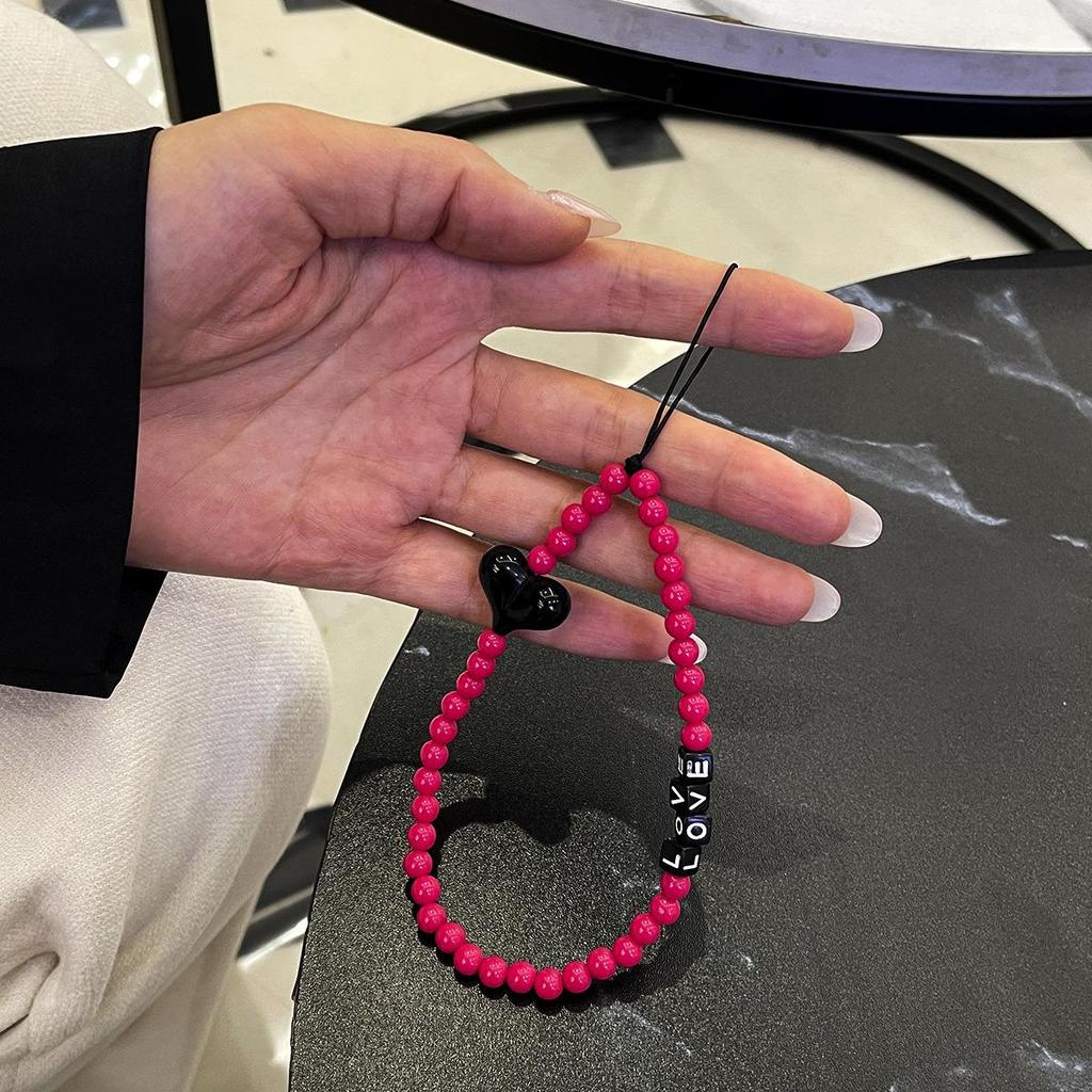 Stylish Floral Pearl Beaded Phone Lanyard for Women – Light Luxury, High-End Feel, Anti-Lost Chain