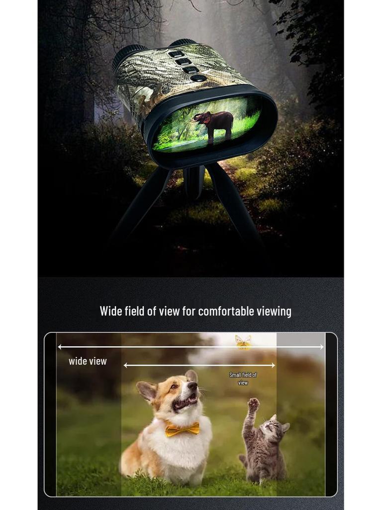 Dual-Mode Thermal Imaging Night Vision Binoculars with Screen for Day and Night Use