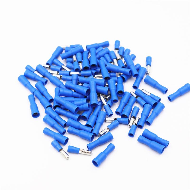 

100 шт. з’єднувальний термінал холоднопресований клемний блок клем для комплекту для обжиму дротяного кабелю з’єднувач дроту Форма кулі синій