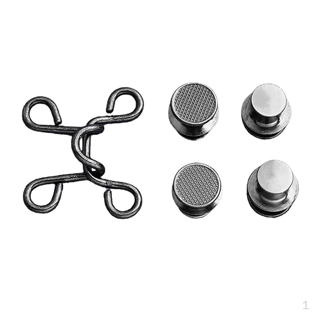 Adjustable Waist Extender Set Replacement Buckle Black