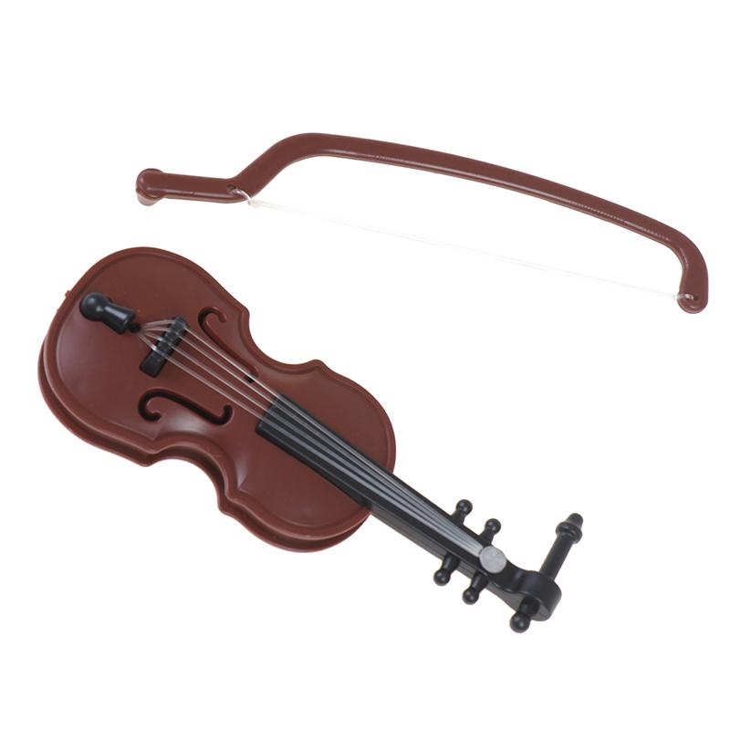 1/12 Dolls House Miniature Plastic Violin Music Instrument Model Accessories Toy