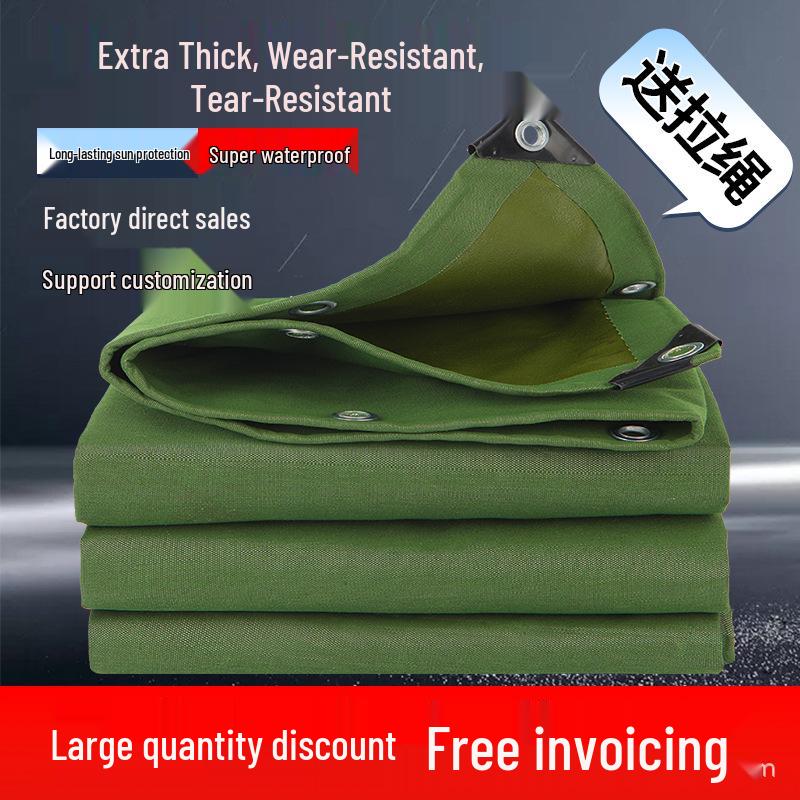 Highly Rated Thickened Canvas Waterproof and Sunproof Tarpaulin for Outdoor Use