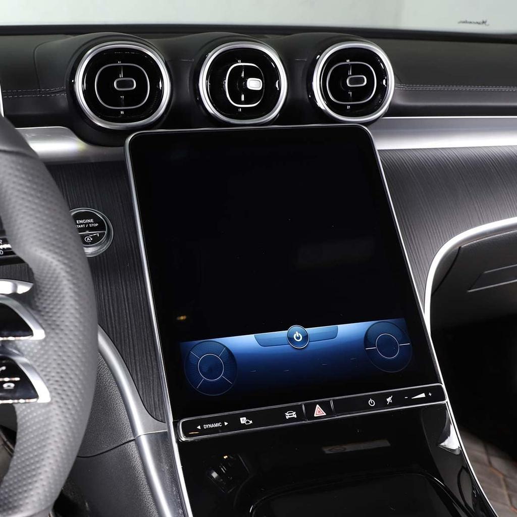 TINKI Car Dashboard Tempered Film Compatible for Mercedes-Benz W206 C-Class C200 C300 2022 2023 Navigation Screen Tempered Film Interior Accessories