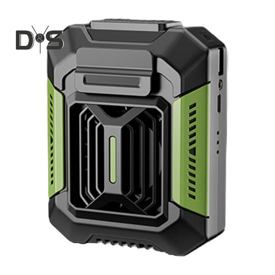 

Подвесной охлаждающий вентилятор на талии, 3 уровня, регулируемый, водонепроницаемый, портативный, многофункциональный светодиодный фонарик, внешний аккумулятор, мини-кондиционер, поясной вентилятор A зелёный