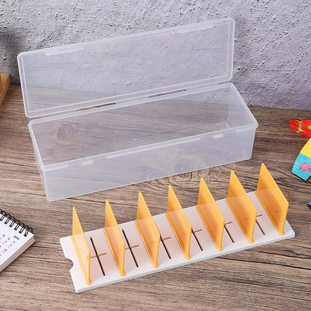 Toyvian Card Case Trading Card Storage Box with Dividers Trading Card Case with Lid Transparent Card Box Large Capacity Card Storage Box Card Storage