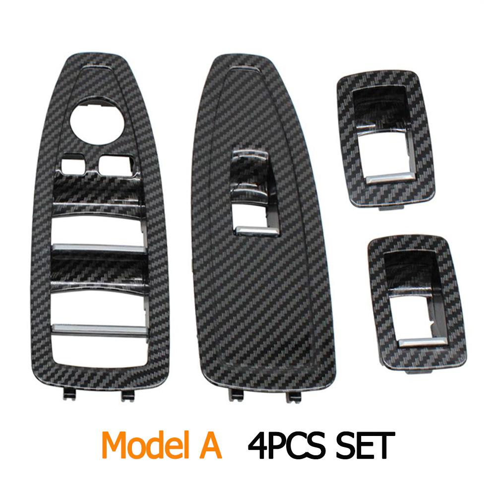 Interior Door Carbon Fiber Window Regulator Switch Panel Trim Cover Replacement For BMW 1 3 4 Series F20 F30 F31 F34 F35 F36