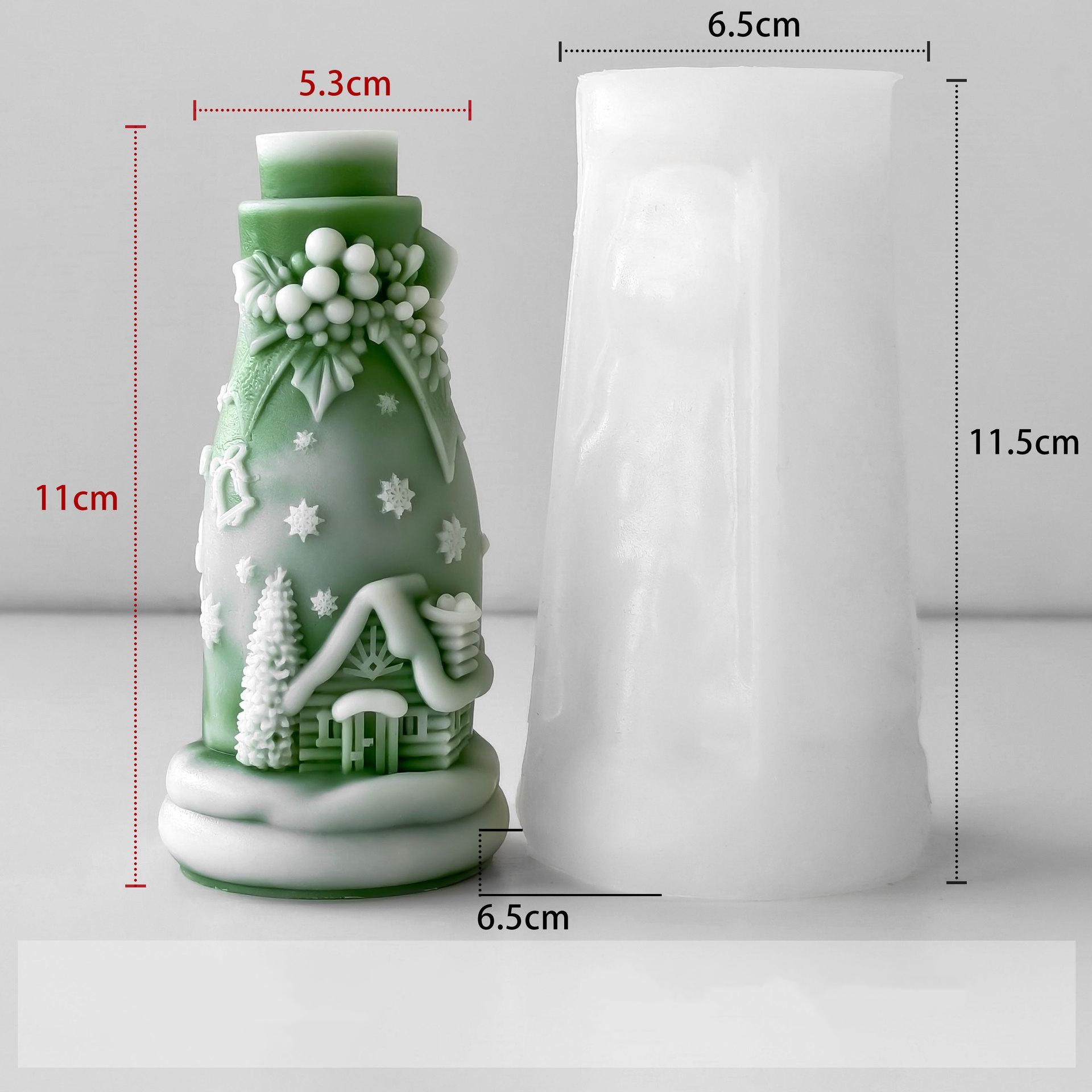 

Christmas Decoration Mold Soft Christmas Tree Relief Mold Candle Making Mold Food-Grade For Diy Candle Making Christmas