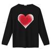 Red Heart Summer T Shirt for Women  with Cool Prints National Parents Day S Vintage Washed Fashion Streetwear Breathable