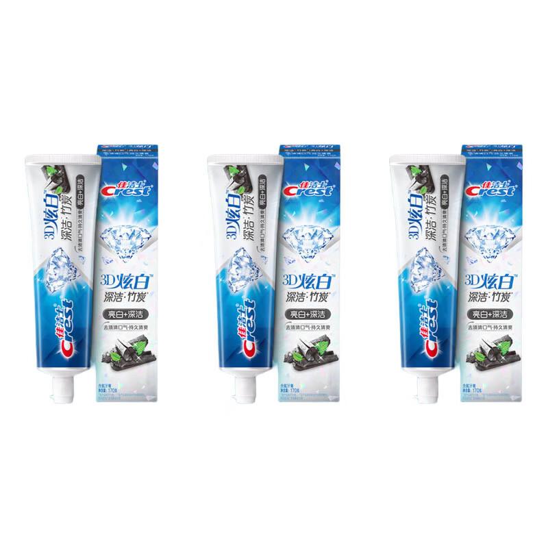 Crest 3D White Micro-Charcoal Whitening Toothpaste (3-Pack)