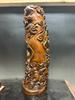 Kwan Yin Dragon Wooden Figurine Carved Home Decor Buddha Guanyin Statue large