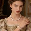 1/2 Sets White Imitation Pearl Jewelry Set Choker Necklace Stud Earrings Bracelet Set Jewelry Accessories