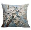 New Flower Pillowcase Imitating Three-dimensional Oil Painting Style Creative Floral Home Living Room Sofa Cushion Pillowcase