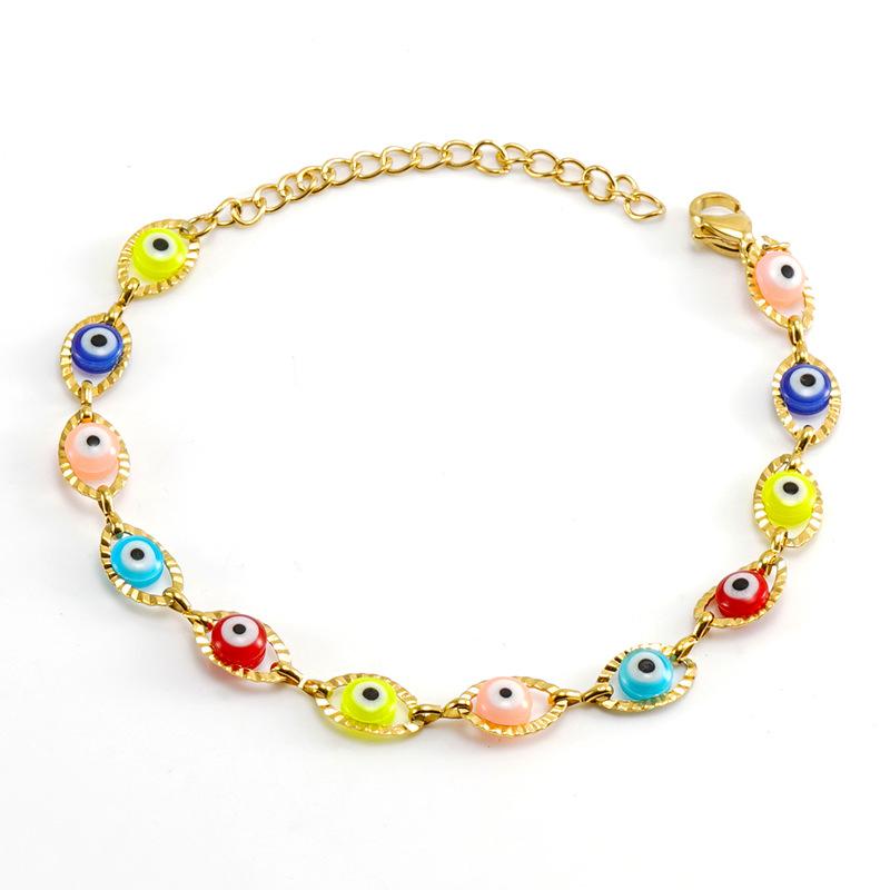 2025 New Trendy Stainless Steel "Devil's Eye" Bracelet American Hip-hop Classic Design Niche Jewelry