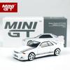 MINIGT 1:64 Nissan Skyline GTR R32 VeilSide Combat C-I White Alloy Car Model 1066