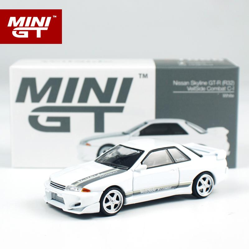 MINIGT 1:64 Nissan Skyline GTR R32 VeilSide Combat C-I White Alloy Car Model 1066