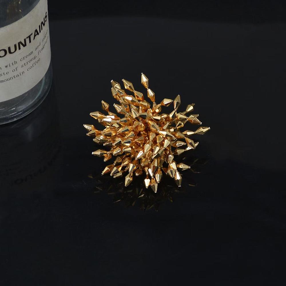 Exaggerated Beaded Crystal Flower Fringe Ring Temperament Ring Opening Adjustable Ladies Fashion Jewelry Accessory