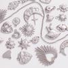 6pcs Fashion Pendant Alien Spaceship Moon Stainless Steel Charms For Jewelry Making Bag Kychain Charm DIY Necklace Earrings Bulk