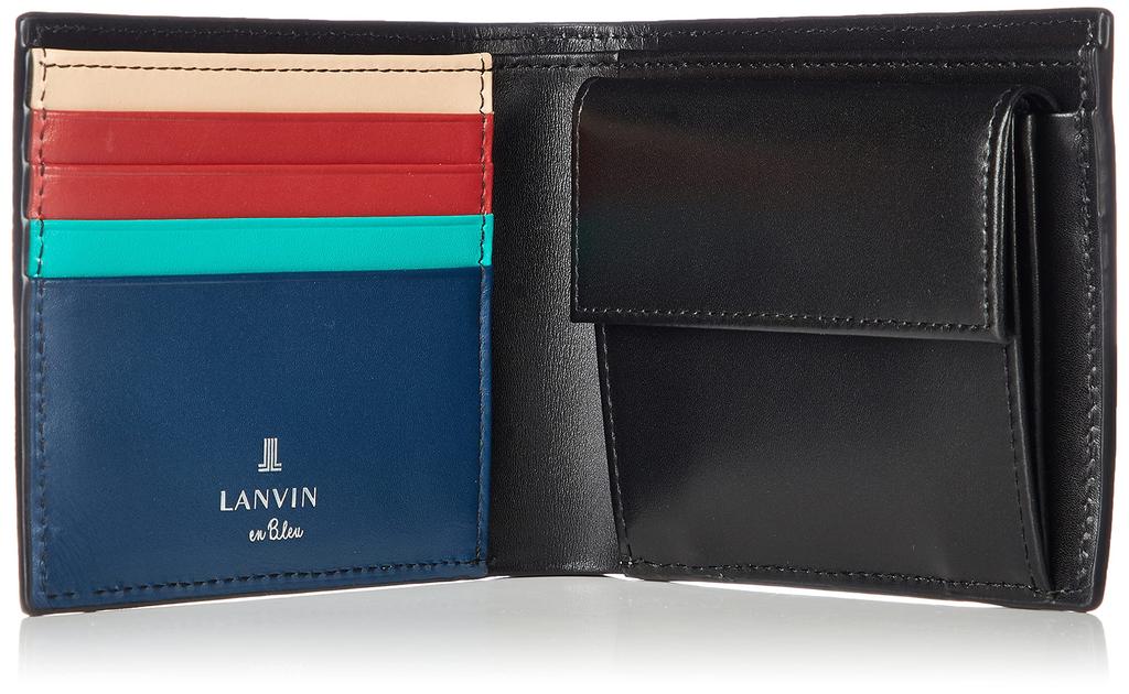 Na Portfel Składany LVB Stemplowany Akcesorium Czarny [Lanvin Niebieski] Męski